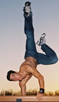 Breakdancing on a Park Bench